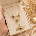 Set Œil Doré – Collier, Bague & Boucles d'Oreilles