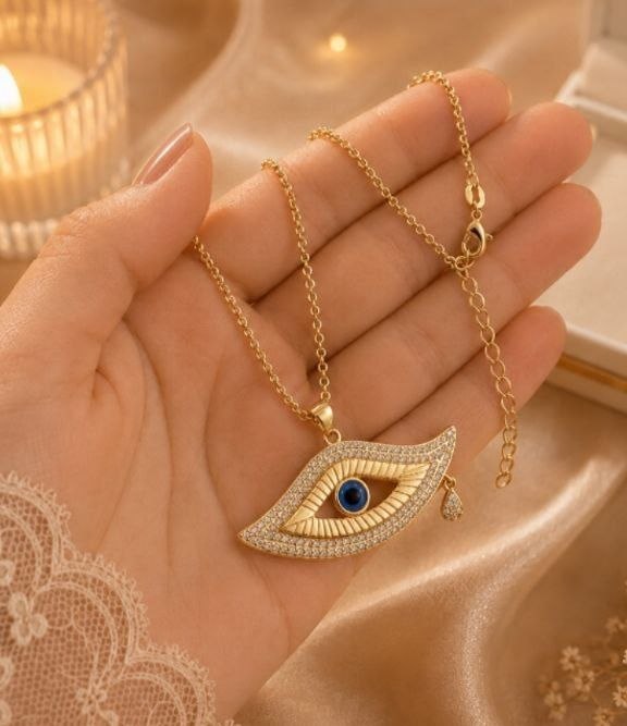 قلادة العين الذهبية - Evil Eye Necklace