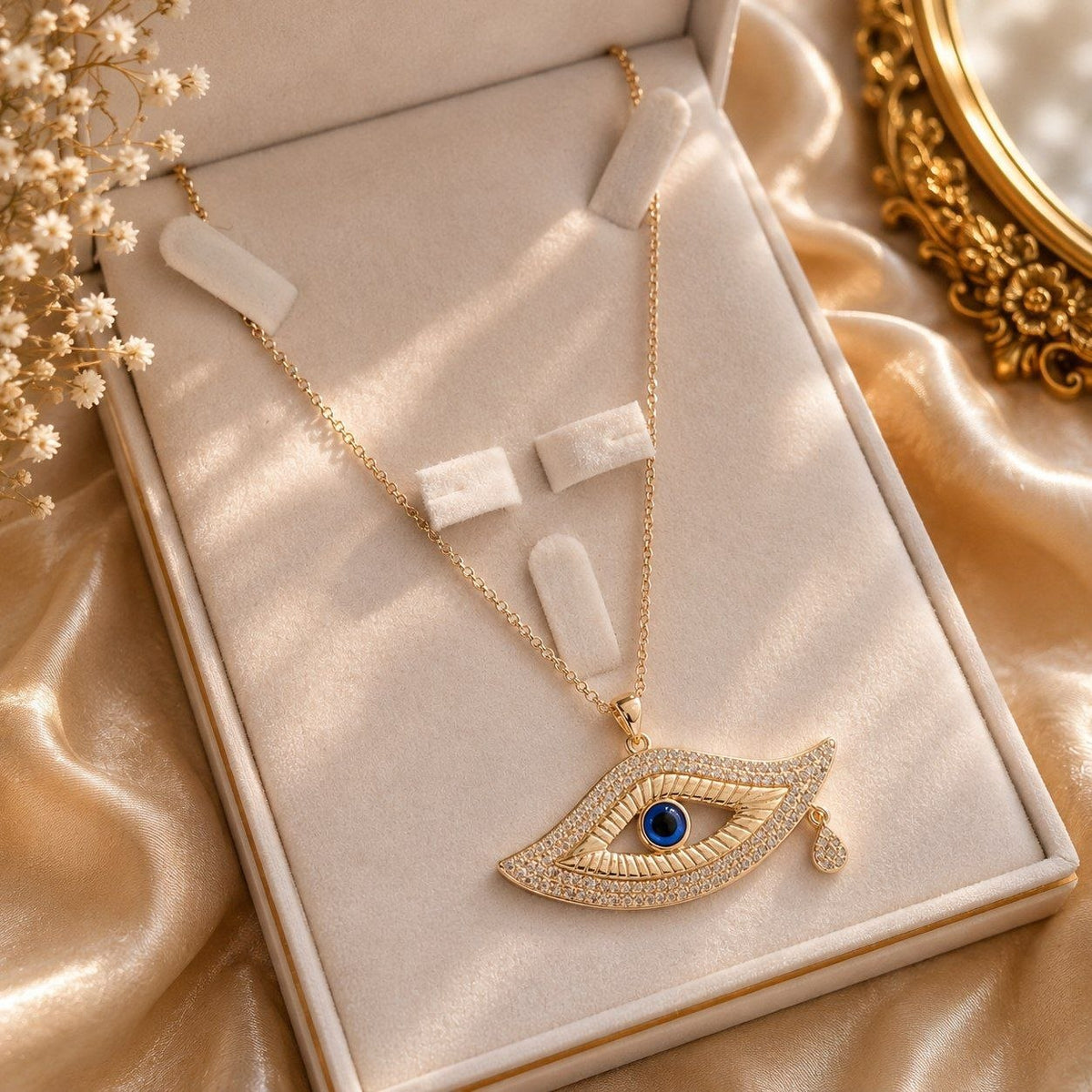 قلادة العين الذهبية - Evil Eye Necklace