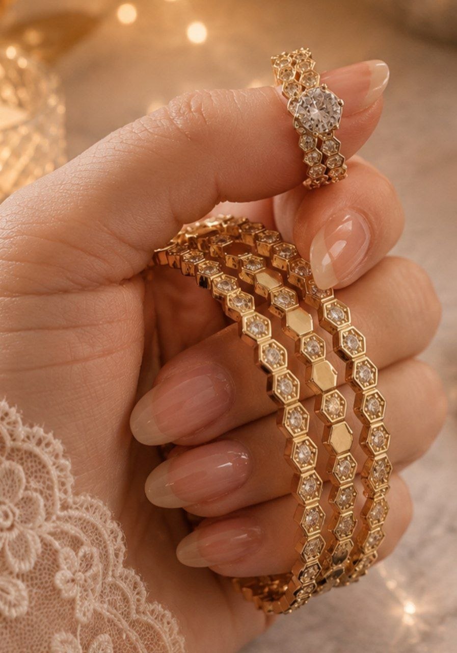 Coffret Bijoux Dorés – Bracelet & Bague