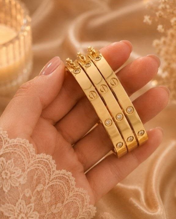 Lot de 3 Bracelets Love Dorés