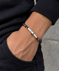 Bracelet Homme Perles & Barre